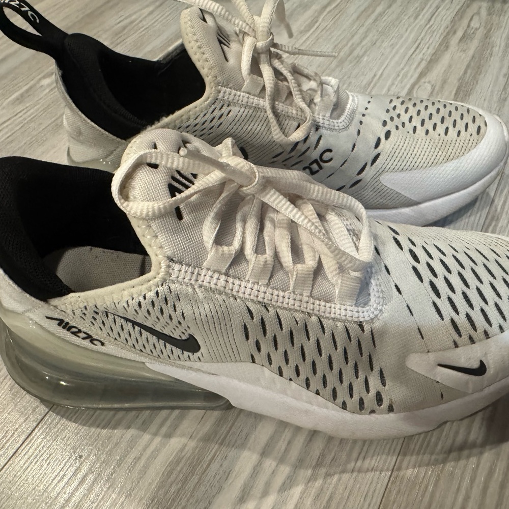 Nike White & Black Air Max 270 React-style Sneakers